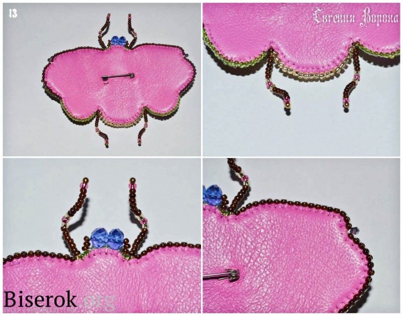 Брошка в виде жука из бисера Брошка, бисера, кажется, оживет, прямо, глазах  