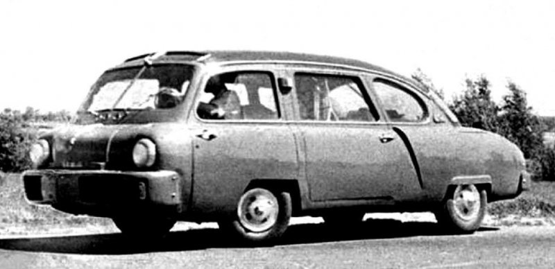 Окончательный третий вариант НАМИ-013 с двумя радиаторами внутри бампера НАМИ, СССР, авто, автоистория, автомобили, малолитражка, разработки