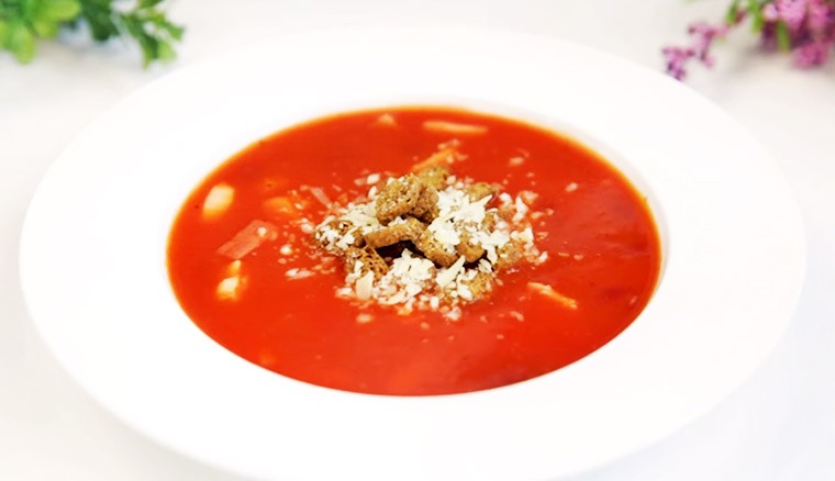 Томатный суп с фасолью первые блюда,супы