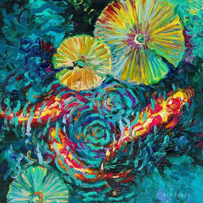 Пруд с волшебными рыбками. Автор: Iris Scott. Пруд с волшебными рыбками. Автор: Iris Scott.