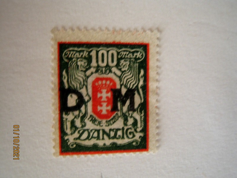Официальные служебные марки Freistadt Danzig (Вольного города Данциг) 100М (1923, 34 - Mi. #25 )