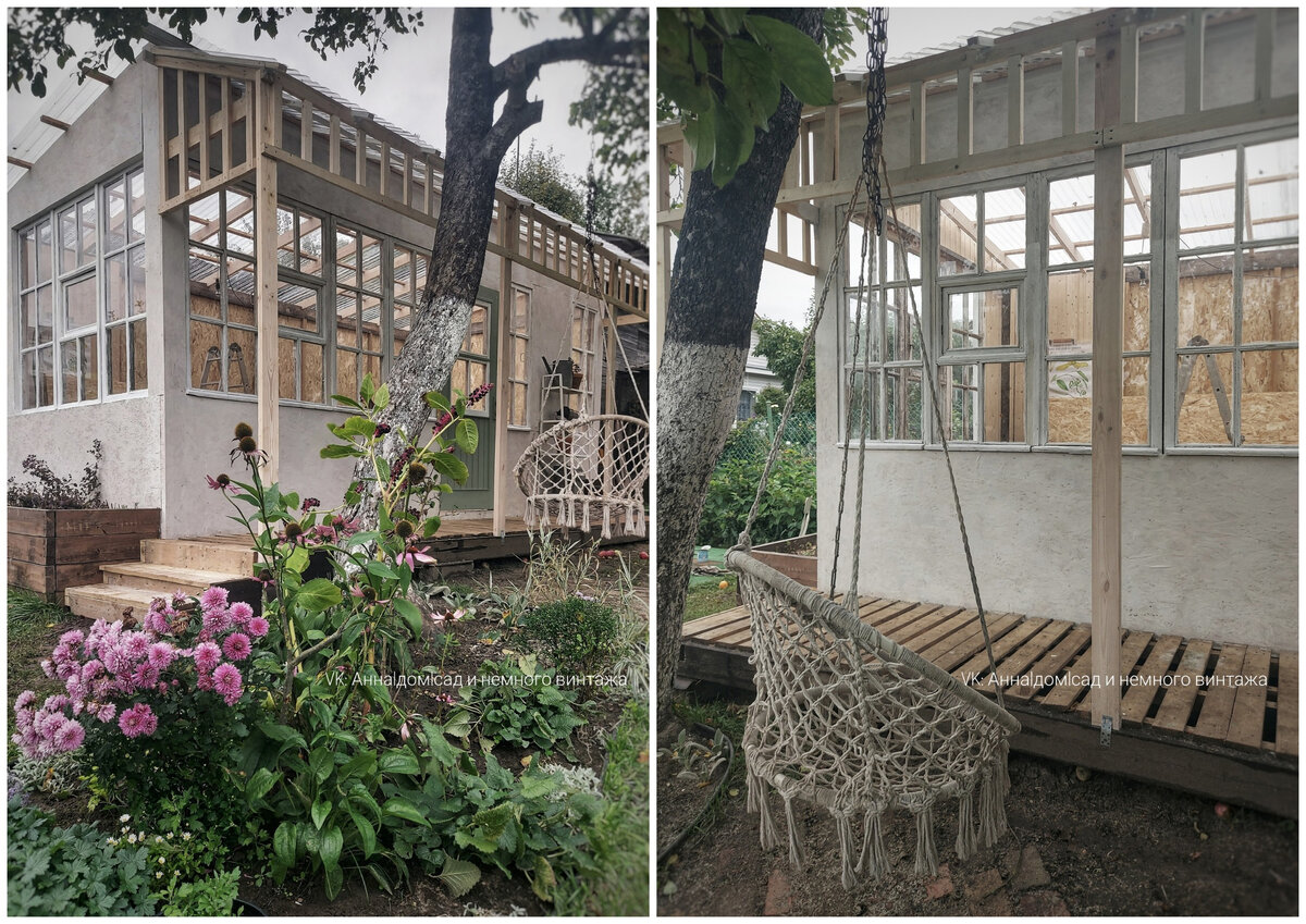 Сейчас супруги строят в саду небольшой летний домик, который можно будет использовать как мастерскую
