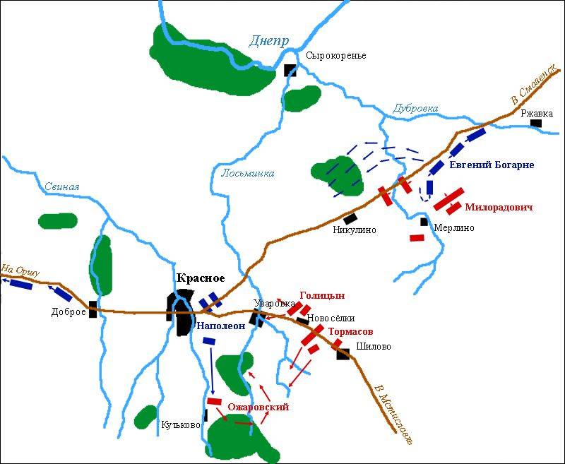 Французы в ноябре 1812-го под Красным. Потерпели победу, одержали поражение история