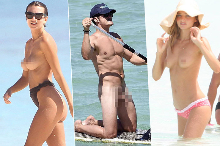 Знаменитости, которые любят обнажаться на пляже