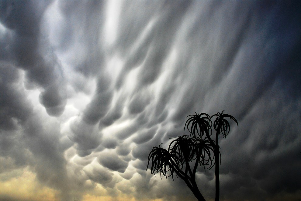 Поразительные облака Mammatus