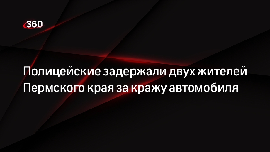 Полицейские задержали двух жителей Пермского края за кражу автомобиля