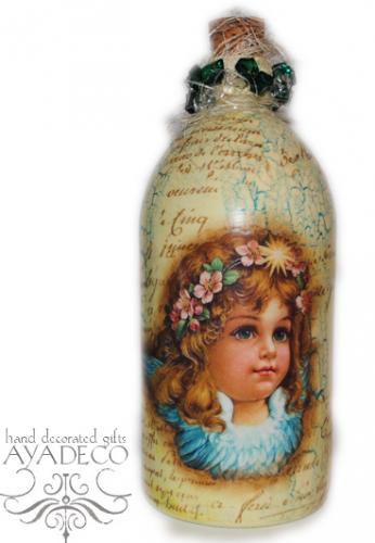 Декупаж бутылки в винтажном стиле , мк Декупаж бутылки в винтажном стиле , мк мастер класс