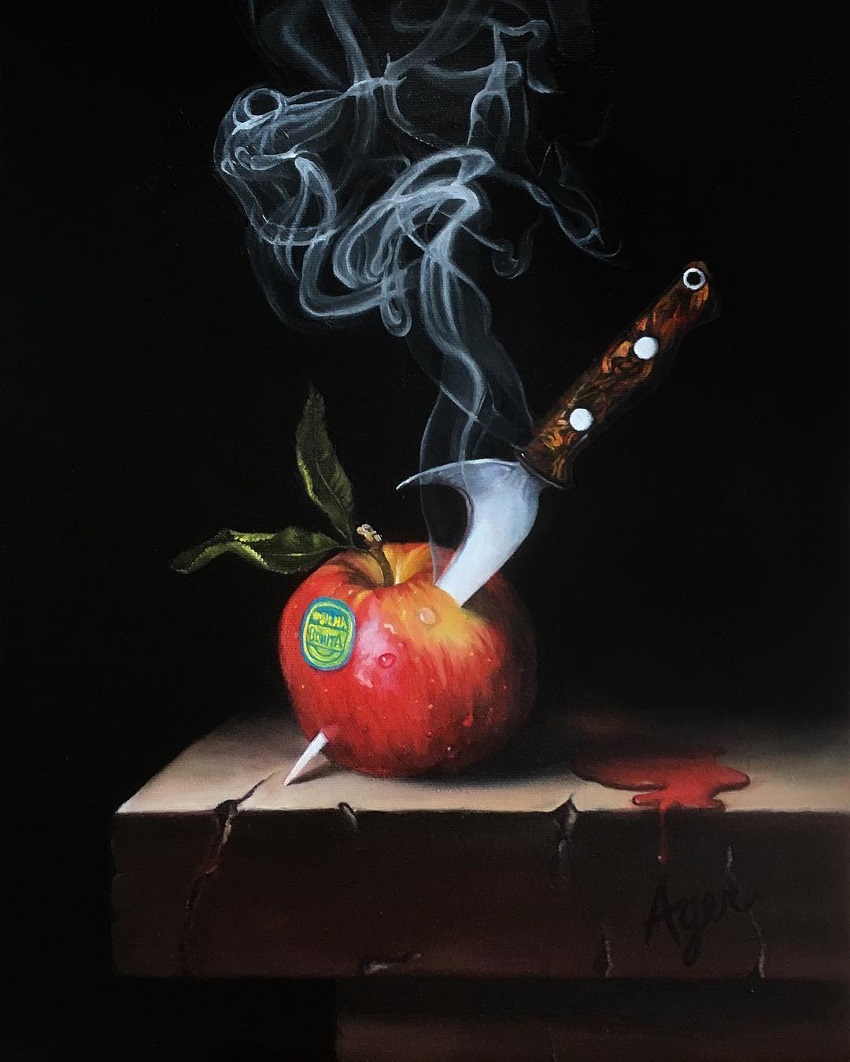 Натюрморт в стиле барокко с современными вещами 