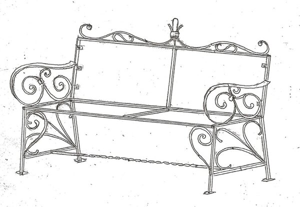 Пример кованных скамеек, сделанных своими руками очень умелые ручки,самоделкин