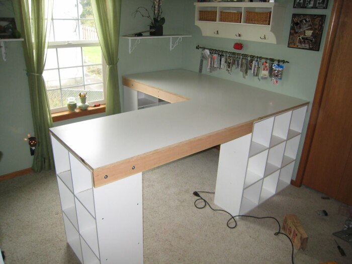 Два простых способа собрать большой рабочий стол из стеллажных систем из IKEA можно, которые, стеллажных, Kallax, столешницы, систем, более, стола, чтобы, процесс, системы, сделать, случае, рабочий, рабочая, рабочего, только, требуется, соответствовать, организовать