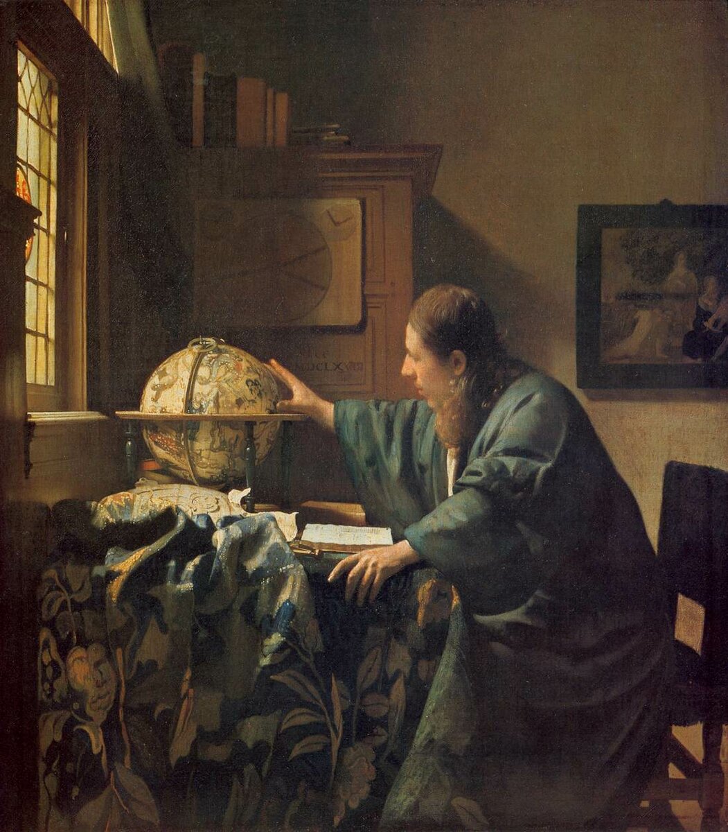 «Астроном», 1668, холст, масло, Лувр, Париж, (поступила в 1982 году из коллекции Ротшильдов)