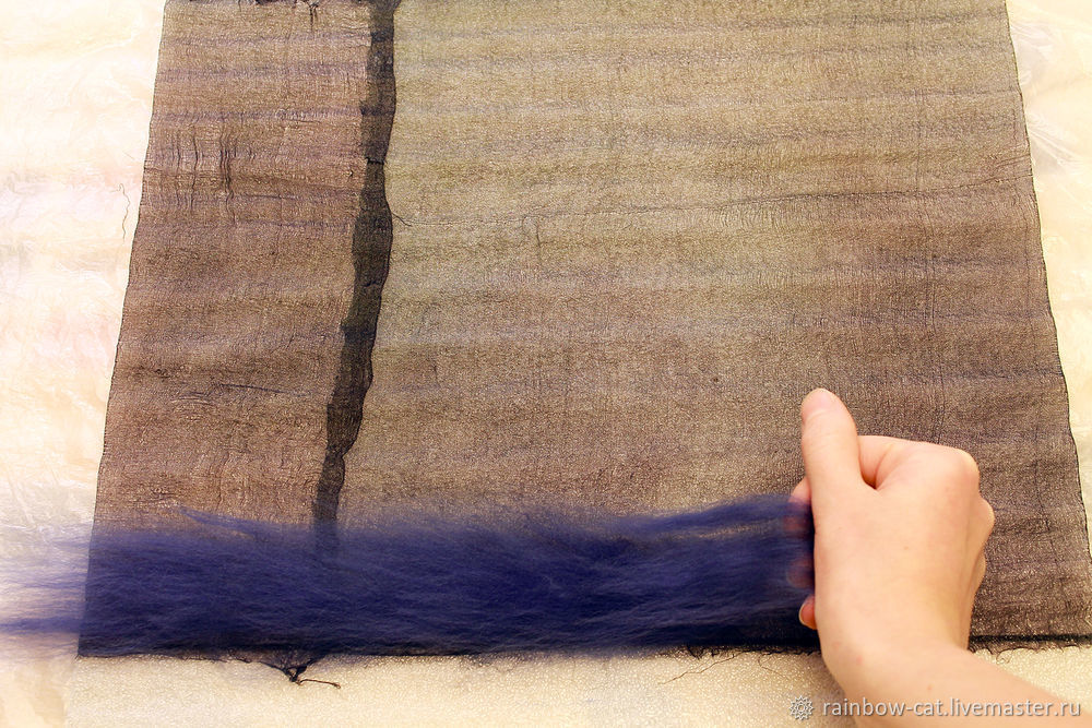 Валяем шапочку в технике 3D-пэчворк Валяем шапочку в технике 3D-пэчворк валяние,мастер-класс