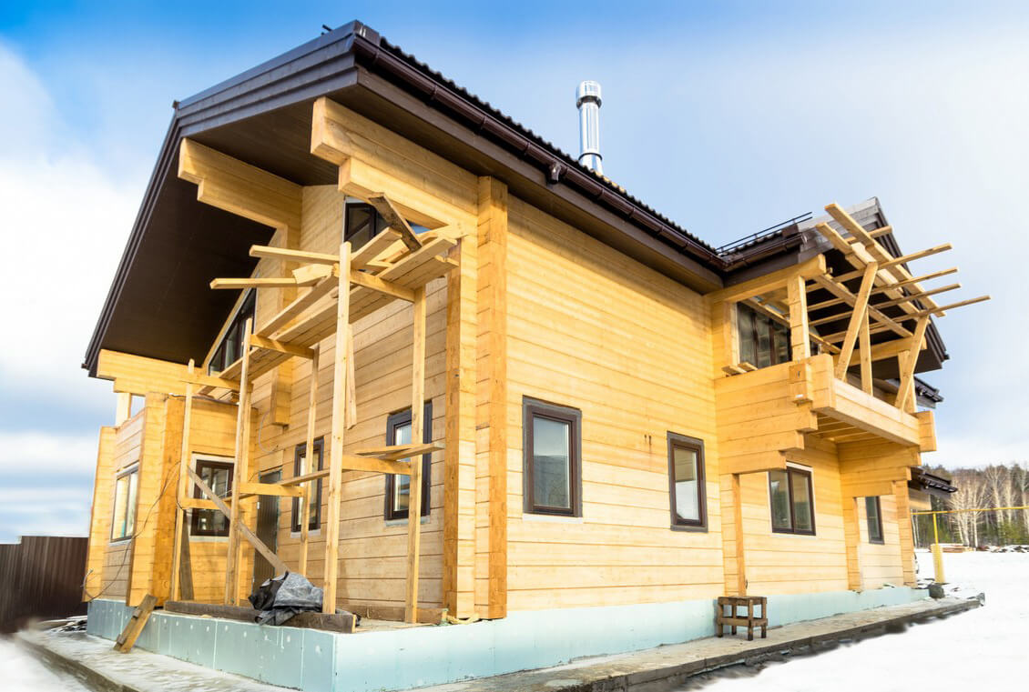 Polu-drvena kuća Sonder 6-16 Dolgoprudny, projekti i cijene, lijepljena greda