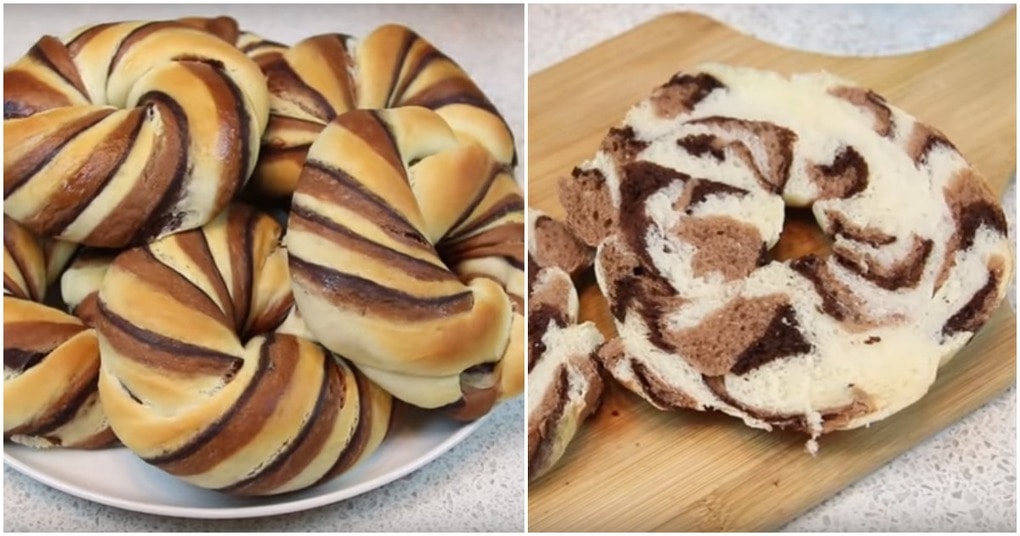 Простые и очень красивые шоколадные булочки к чаю