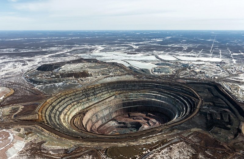 Алмазодобыча в России алмаз, добыча, промышленность, россия