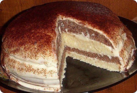 Простой рецепт очень нежного и вкусного тортика на кефире!