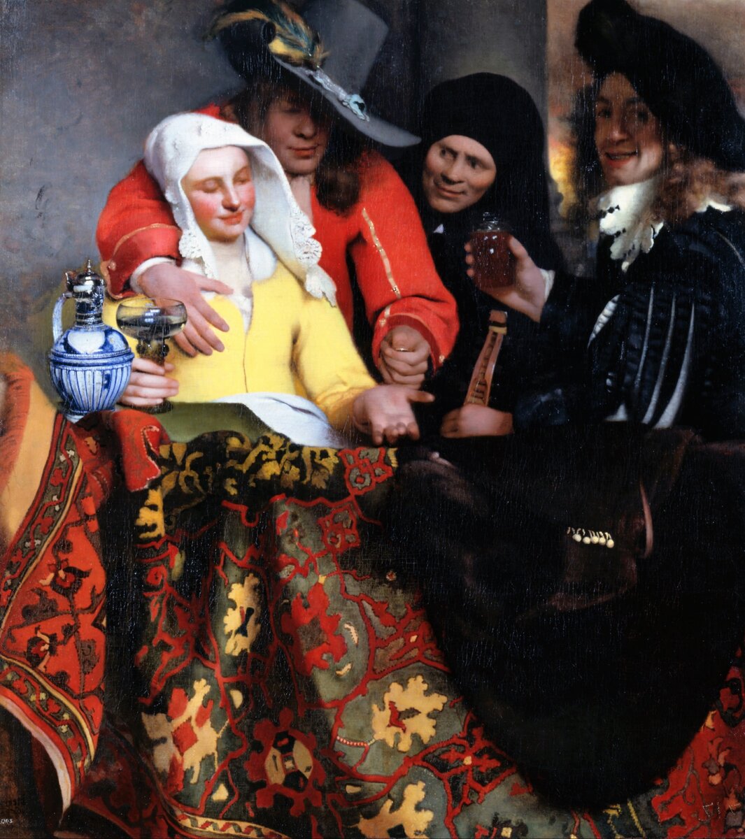 «Сводница», 1656, холст, масло, Дрезденская галерея, Дрезден, Германия