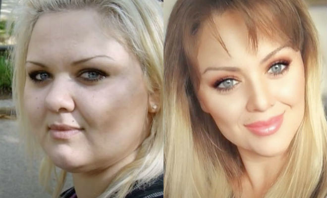 Женщина похудела и стала красавицей