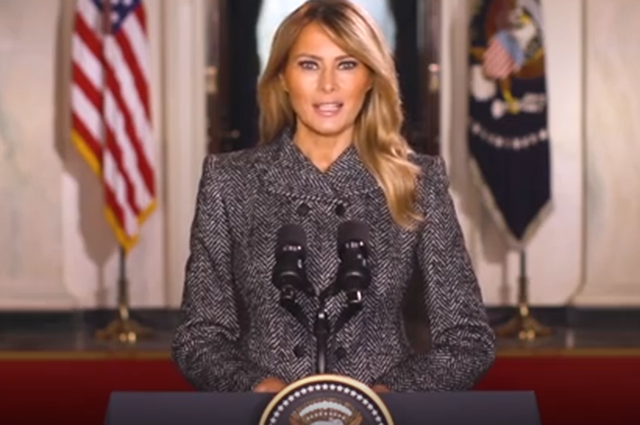 Мелания Трамп выступила с прощальной речью в качестве первой леди США