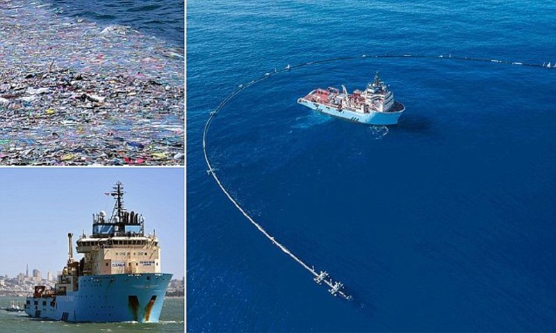Гигантская очистная система приступила к чистке Тихого океана Ocean Cleanup, Боян Слат, гигантское мусорное пятно, очистка океана, очистная система, пластиковый мусор, экологические проблемы, экология