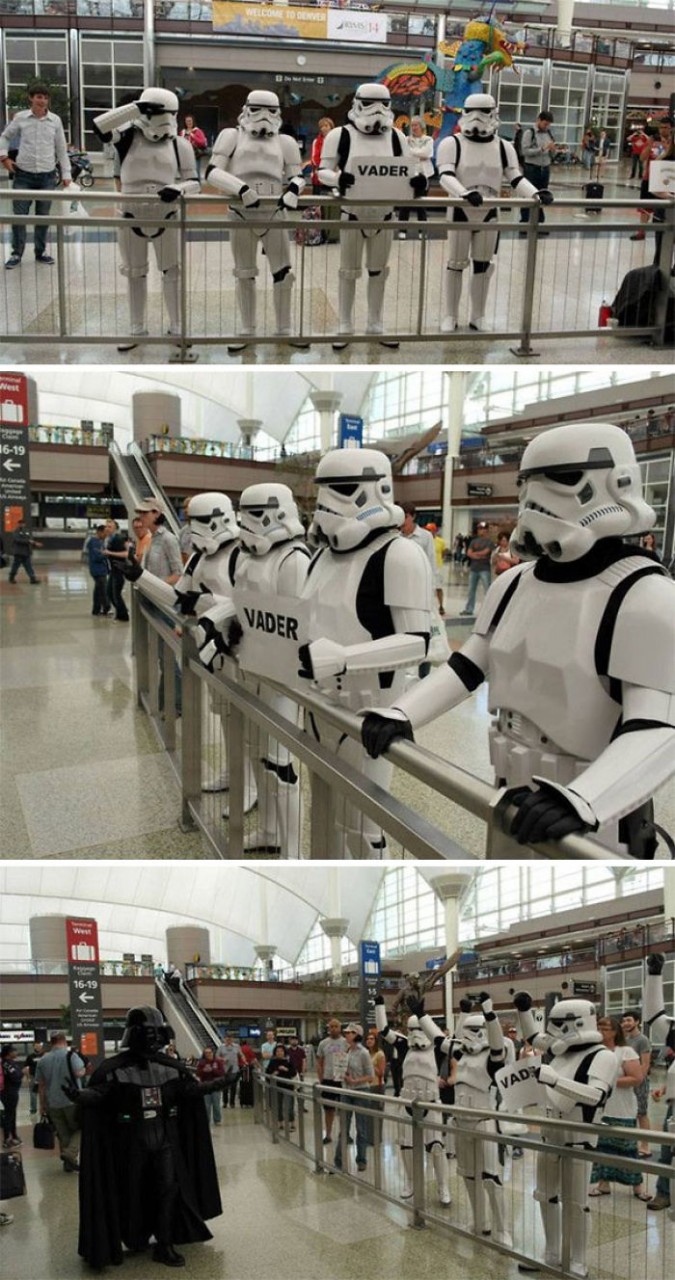 May The 4th Be With You. Darth Vader Arriving At DIA