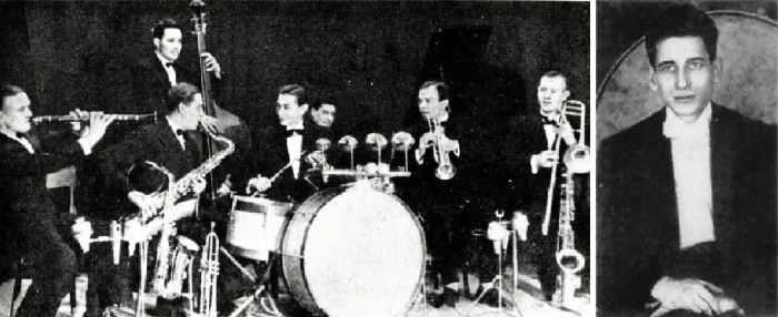 Легендарный джазовый коллектив «Семёрка» и его руководитель Александр Варламов, фото 1930-х годов