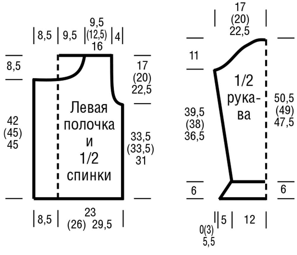 Ажурный жакет спицами