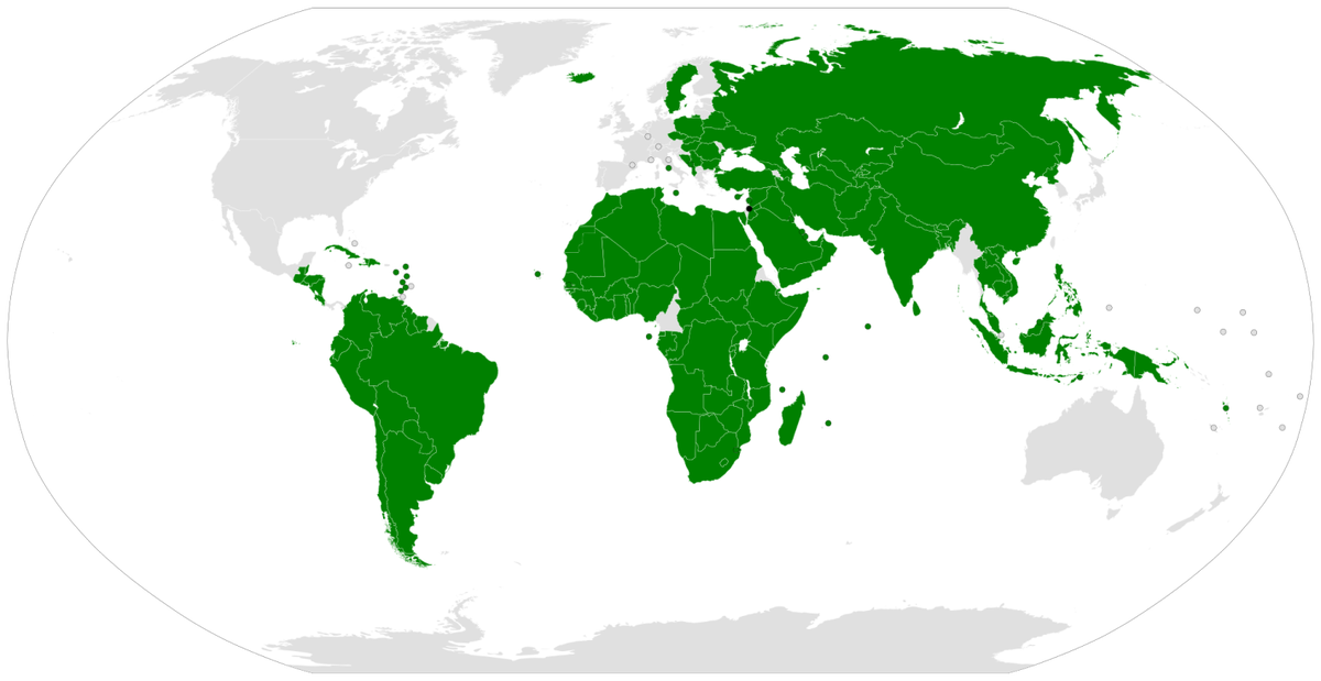 Страны, признавшие Государство Палестина по состоянию на 2023 год.