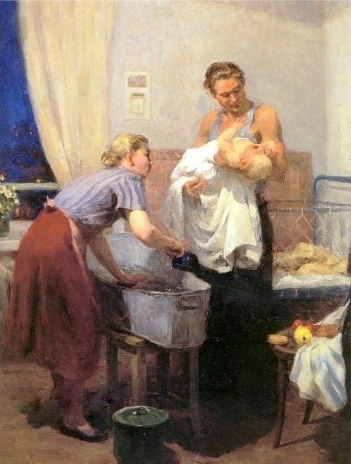 художник, СССР, интерьер, квартира