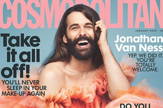 Звезда квир-шоу "Натурал глазами гея" Джонатан Ван Несс снялся для обложки Cosmopolitan