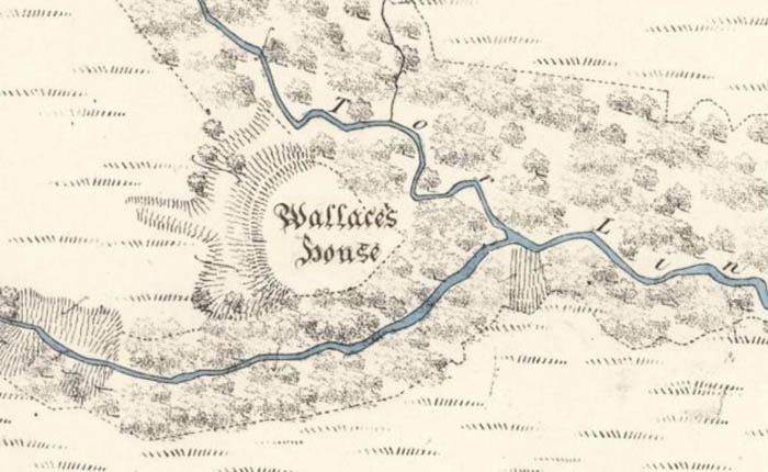 «Дом Уоллеса» на карте Первого издания Обзора таинств за 1857 год.