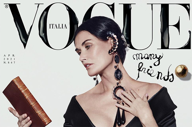Деми Мур появилась на обложке итальянского Vogue