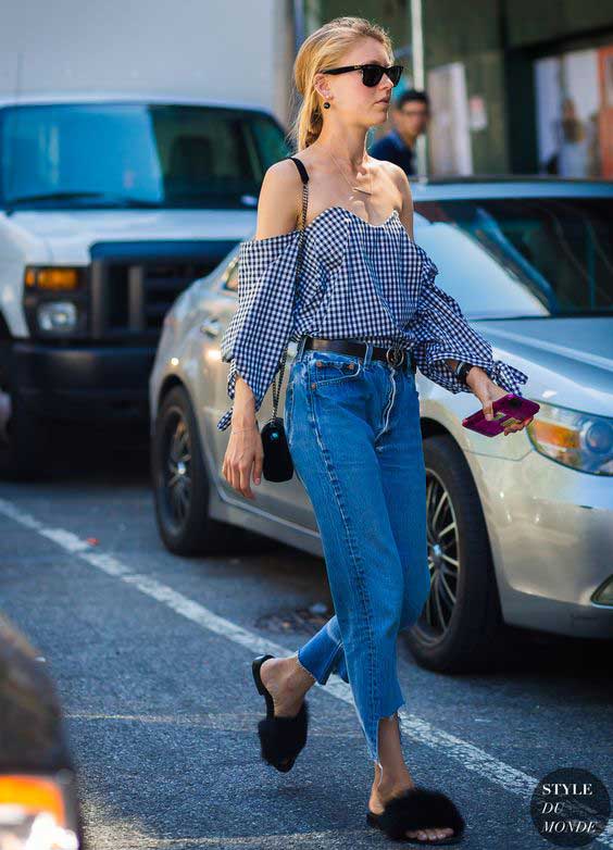 Блуза с джинсами