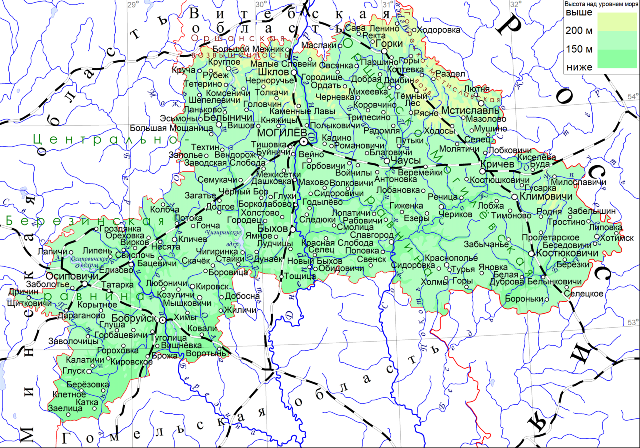 Карта Могилевская область с деревнями. Карта Могилёвской области. Могилёвская область карта по районам. Могилевская область на карте Беларуси.