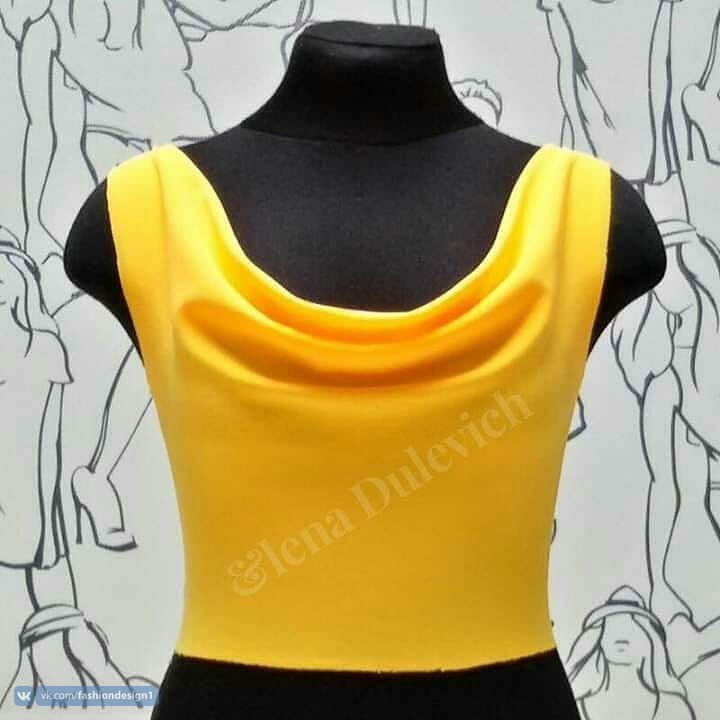 Вариации драпировки горловины "качели"