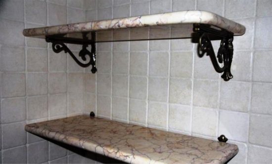 Полки для ванной и кухни из остатков столешницы