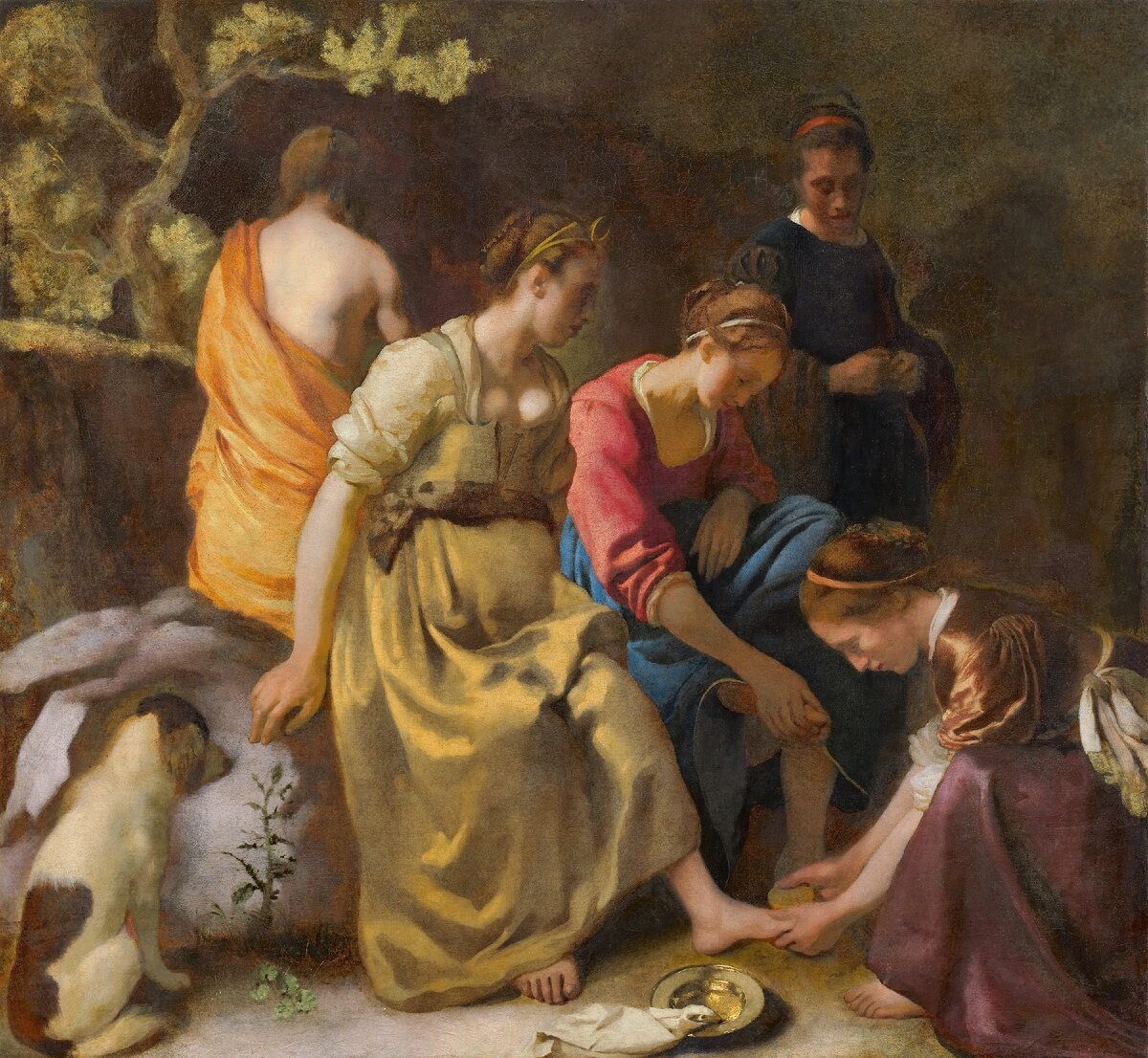 «Диана со спутницами», ок. 1653—1654, холст, масло, Королевская галерея Маурицхёйс, Гаага, (поступила в 1876; куплена за 10 000 франков из собрания Нэвилла Голдсмида)