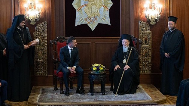 Зеленский устроил демарш на встрече с патриархом Варфоломеем — СМИ
