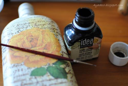 Декупаж бутылки в винтажном стиле , мк Декупаж бутылки в винтажном стиле , мк мастер класс