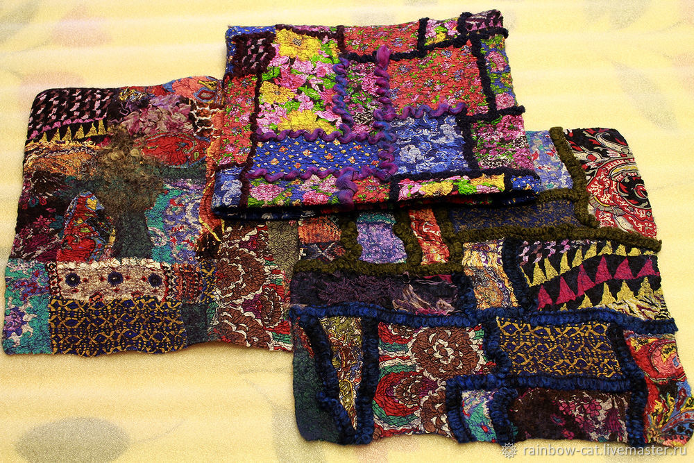 Валяем шапочку в технике 3D-пэчворк Валяем шапочку в технике 3D-пэчворк валяние,мастер-класс