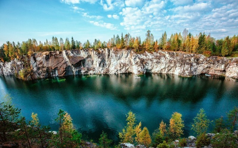 Мраморный каньон Рускеала, Карелия красоты природы, природа, природа России, путешествие по России