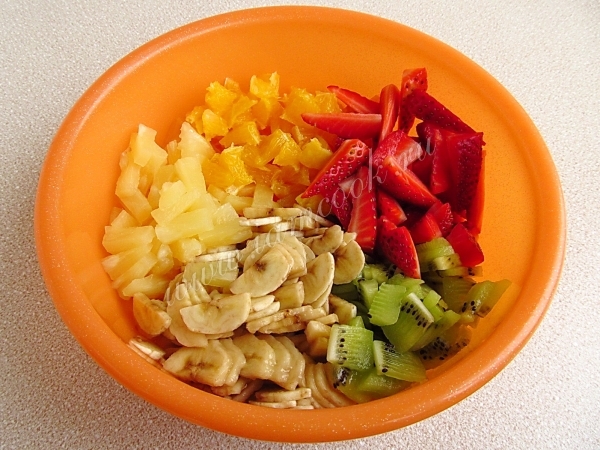 Ингредиенты фруктового салата