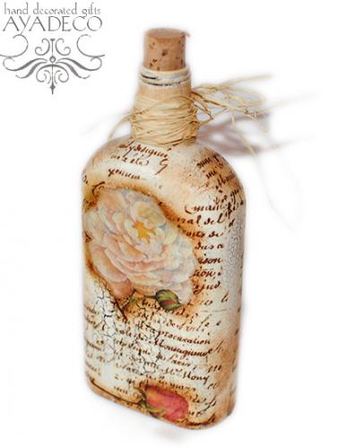 Декупаж бутылки в винтажном стиле , мк Декупаж бутылки в винтажном стиле , мк мастер класс