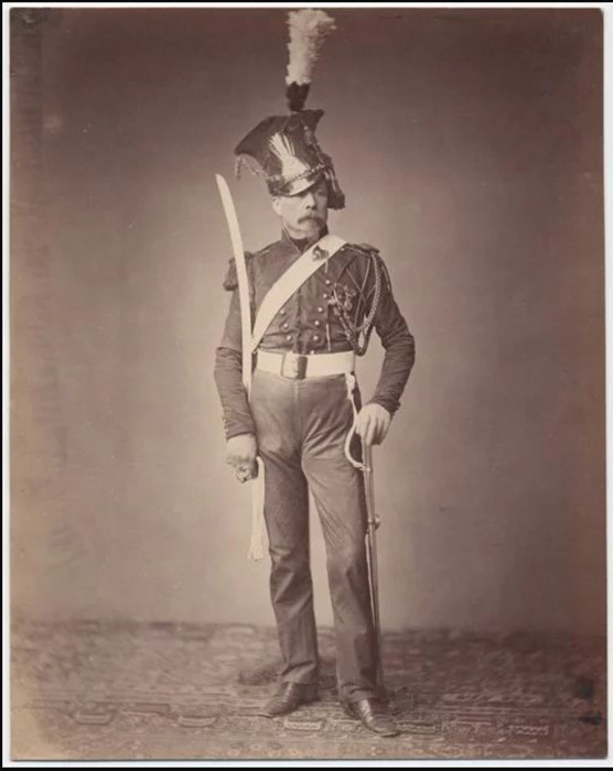 Месье Верлин, копейщик второго полка 1815г. Фото: Brown University Library. Месье Верлин, копейщик второго полка 1815г. Фото: Brown University Library.