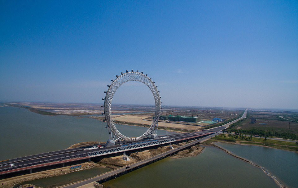 Удивительное колесо обозрения в Китае