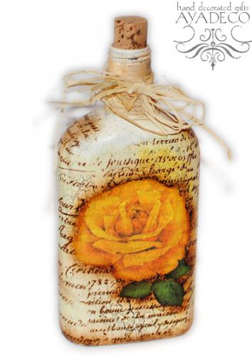 Декупаж бутылки в винтажном стиле , мк Декупаж бутылки в винтажном стиле , мк мастер класс