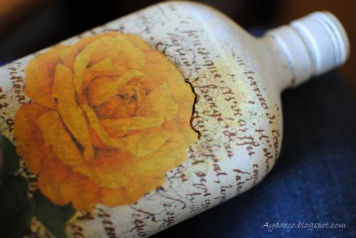 Декупаж бутылки в винтажном стиле , мк Декупаж бутылки в винтажном стиле , мк мастер класс