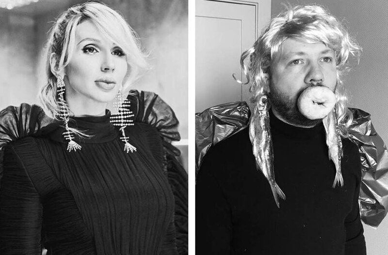 Бородатый пародист из России копирует наряды знаменитостей, используя всё, что оказалось под рукой  