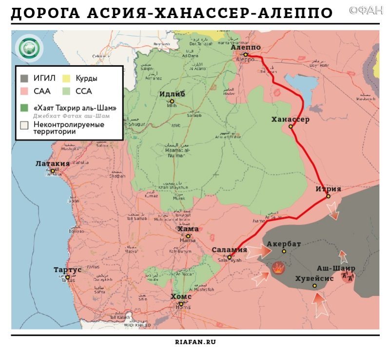 Карта военных действий — Алеппо
