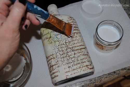 Декупаж бутылки в винтажном стиле , мк Декупаж бутылки в винтажном стиле , мк мастер класс